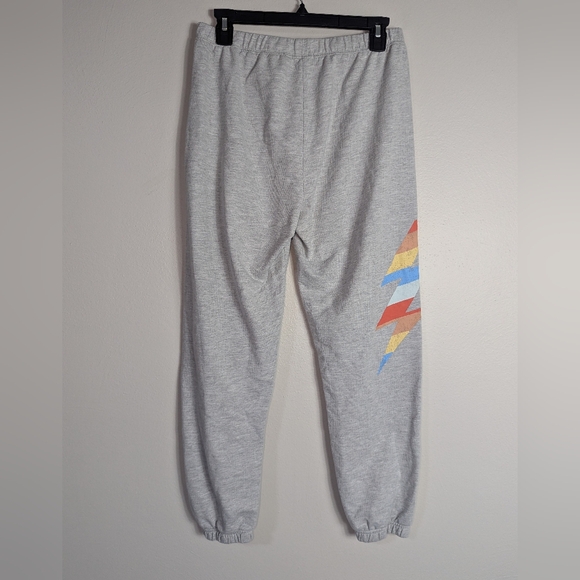S Z Supply Grey Jogger Sweatpants w/ Lightning Bolt - Picture 2 of 4